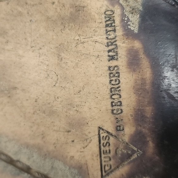 Guess By Georges Marciano Vintage Sz8 Brown Western Suede Ankle Booties Country - Picture 6 of 10